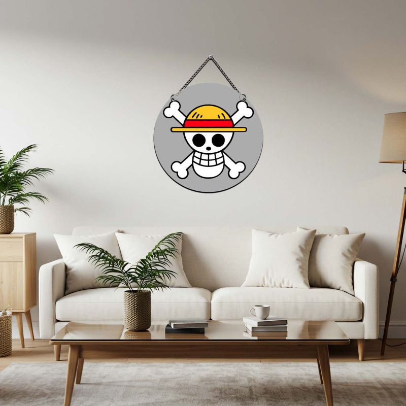Anime Theme Wooden Wall Hanging for Kids' Bedroom, Living Room & Playrooms | Birthday Return Gift For Kids & Anime Lover (MonkeyDLuffy321 One Piece)
